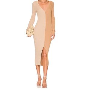 MONROW NWT Women Color-Block Two-Tone Cardi Dress - XS